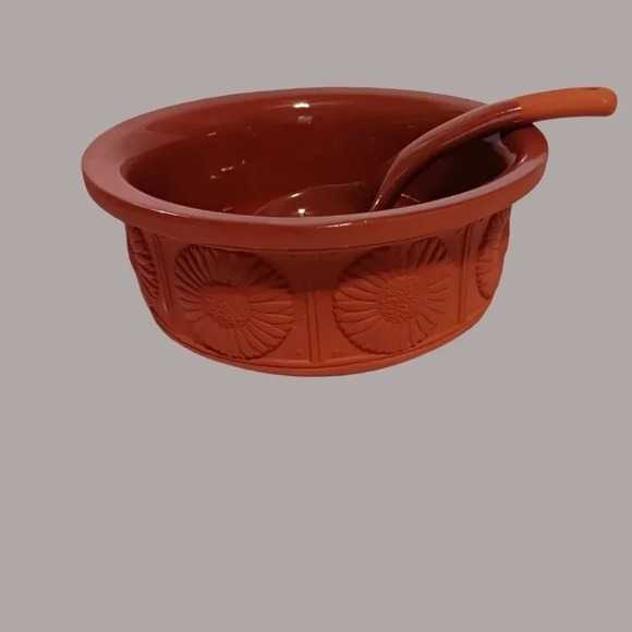 Terracota sunflowers salsa bowl - Picture 2 of 5